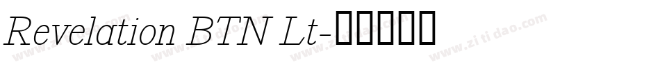 Revelation BTN Lt字体转换